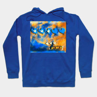 Many Blue Hearts Hoodie